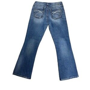Silver Womens Suki Boot Cut Jeans Mid Rise Stretch  Embroidered - Size 29